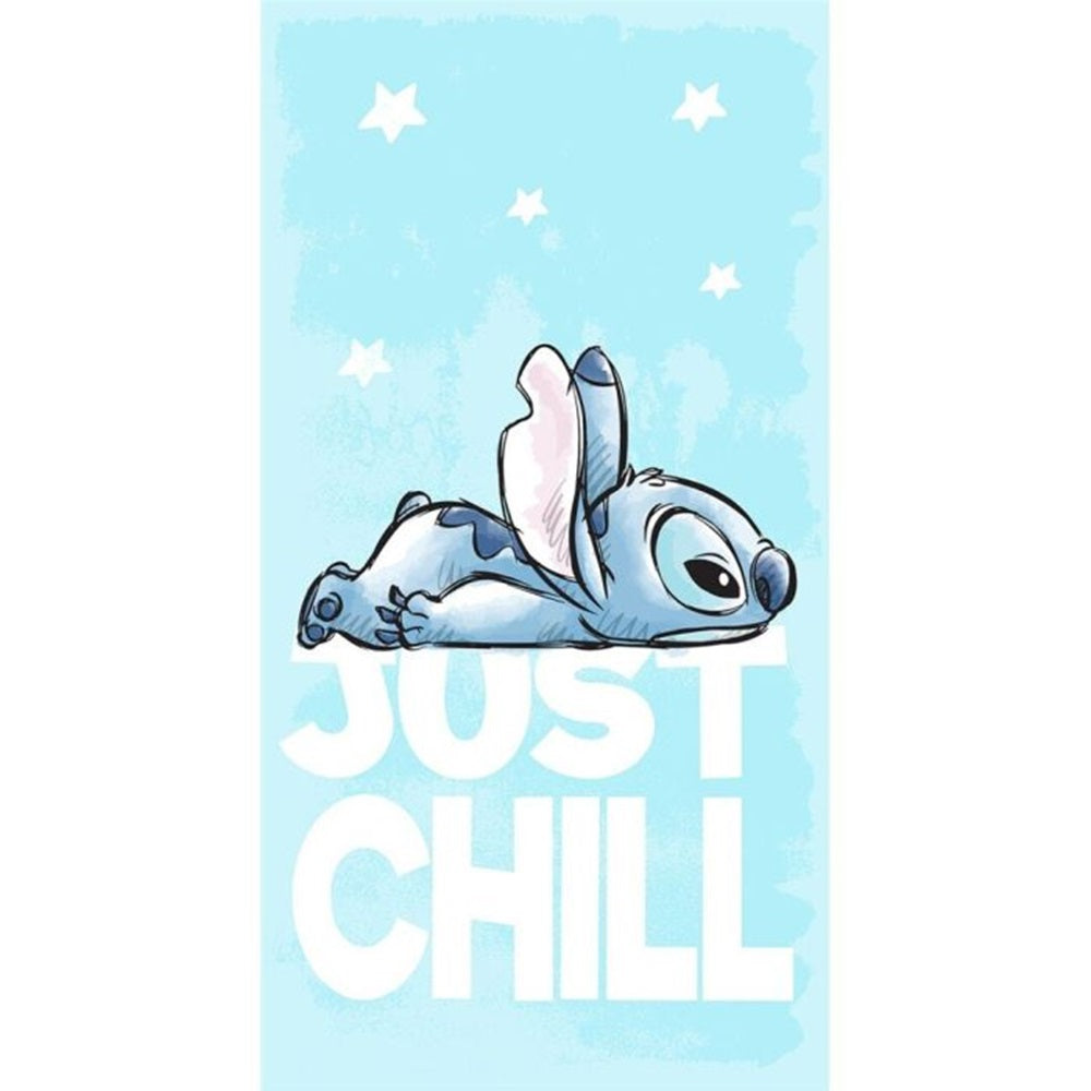 Toalha Stitch Just Chill Azul