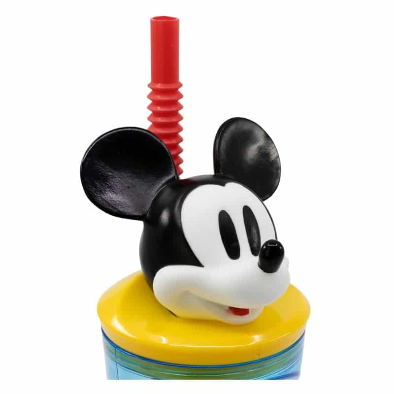 Copo 3D com palha Mickey