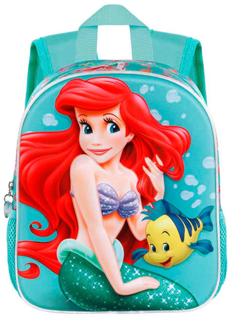 Mochila 3D Ariel Pequena Sereia 31cm