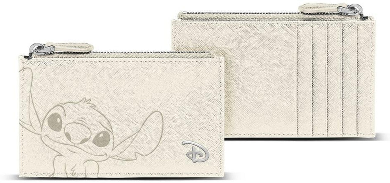 Porta moedas e cartoes Stitch Creme