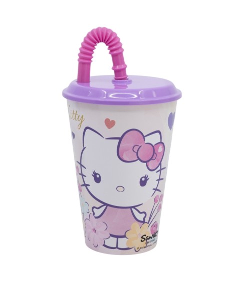 Copo com palha Hello Kitty