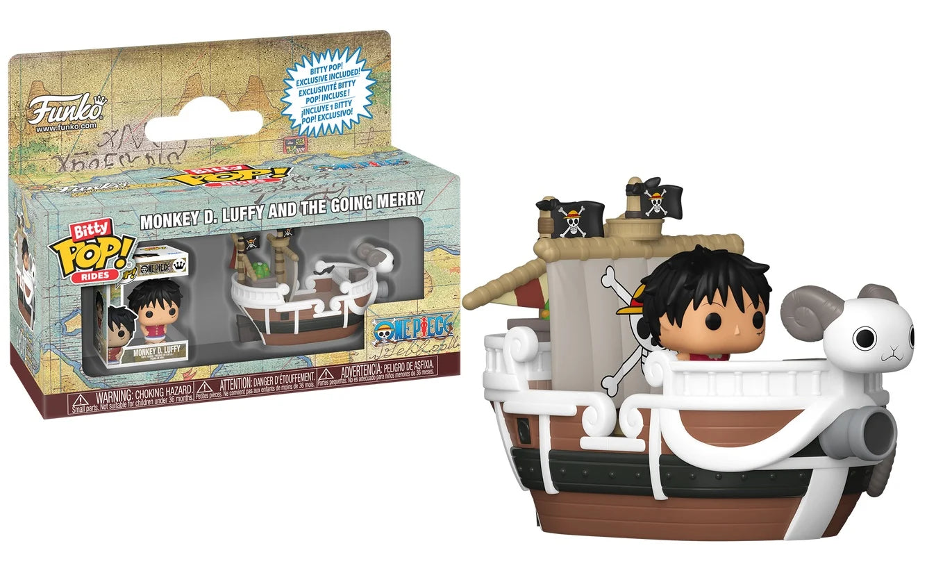 Bitty POP One Piece Luffy com o going merry