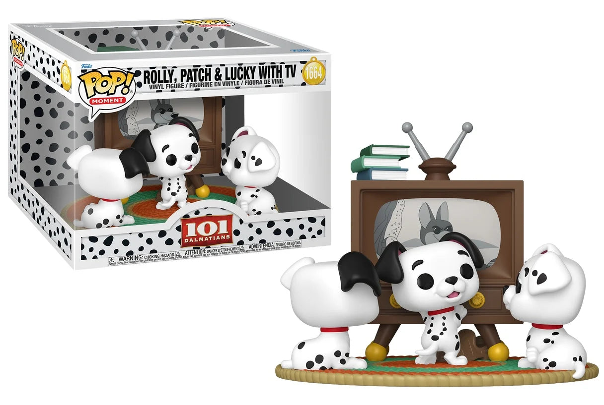 POP Disney 101 Dalmatians Rolly, Patch & Lucky com TV 1664