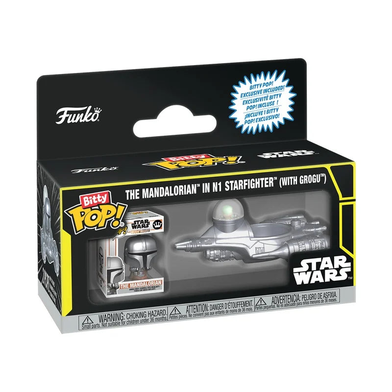 Bitty POP Star Wars The Mandalorian In N1 Starfighter With Grogu