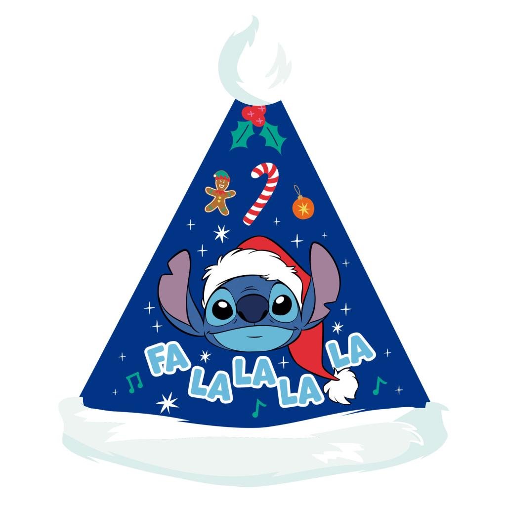 Chapeu de Natal Stitch azul