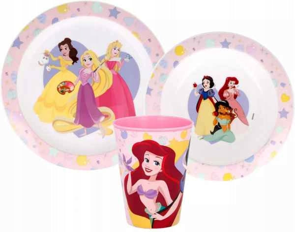 Conjunto de louça infantil Princesas - 5 peças