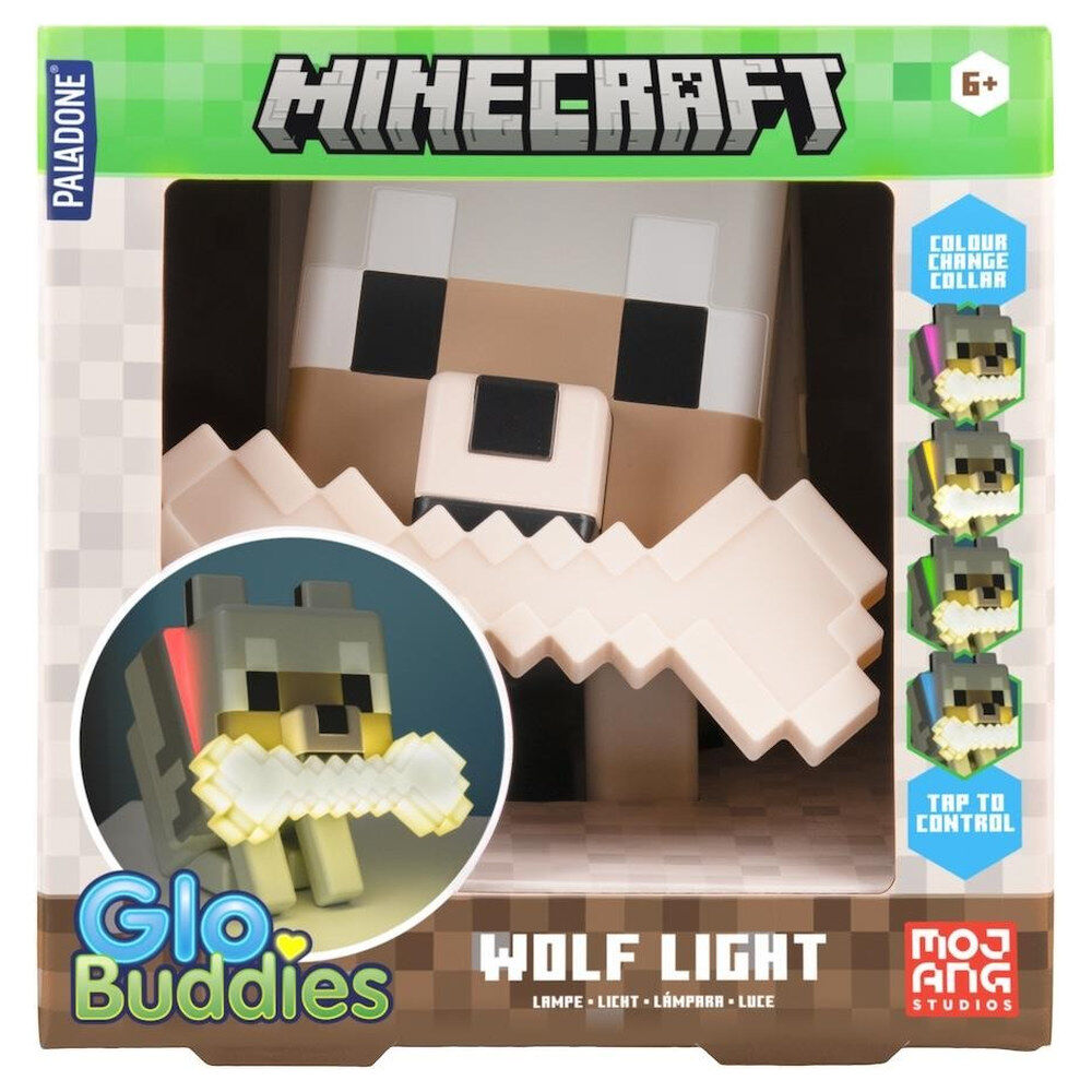 Lampada Minecraft Wolf GloBuddies 15cm