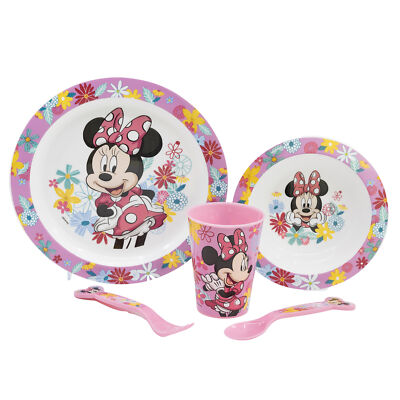 Conjunto de louça infantil Minnie - 5 peças
