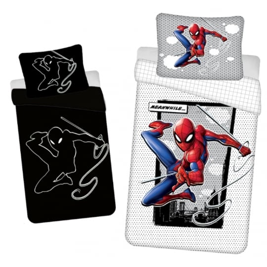 Roupa de cama 1 pessoa Spiderman Fluorescente