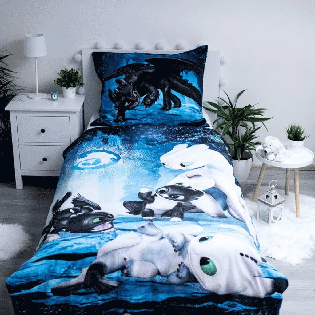 Roupa de cama 1 pessoa Dragons Fluoerescente