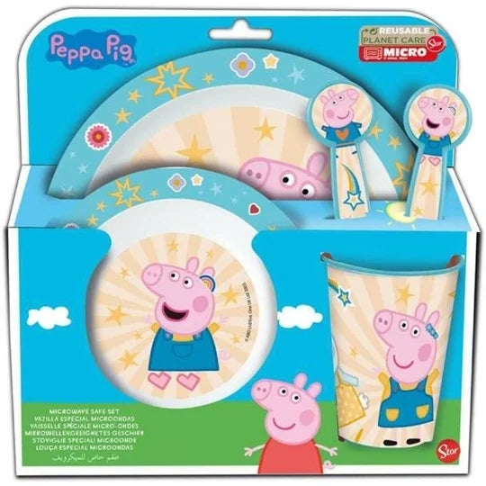 Conjunto de louça infantil Peppa Pig - 5 peças