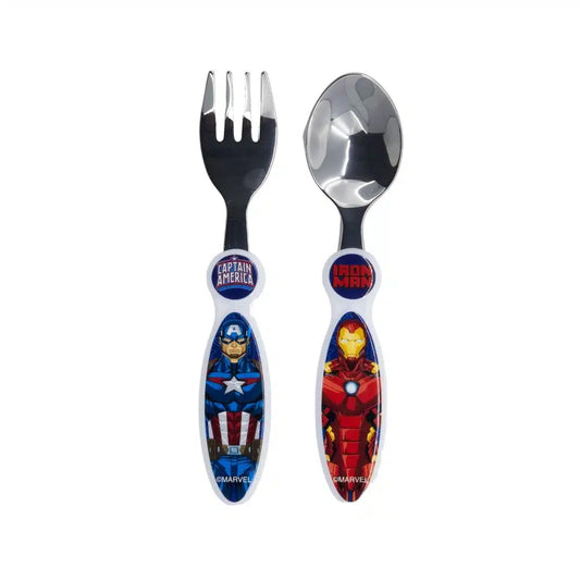 Conjunto 2 talheres metalicos Avengers