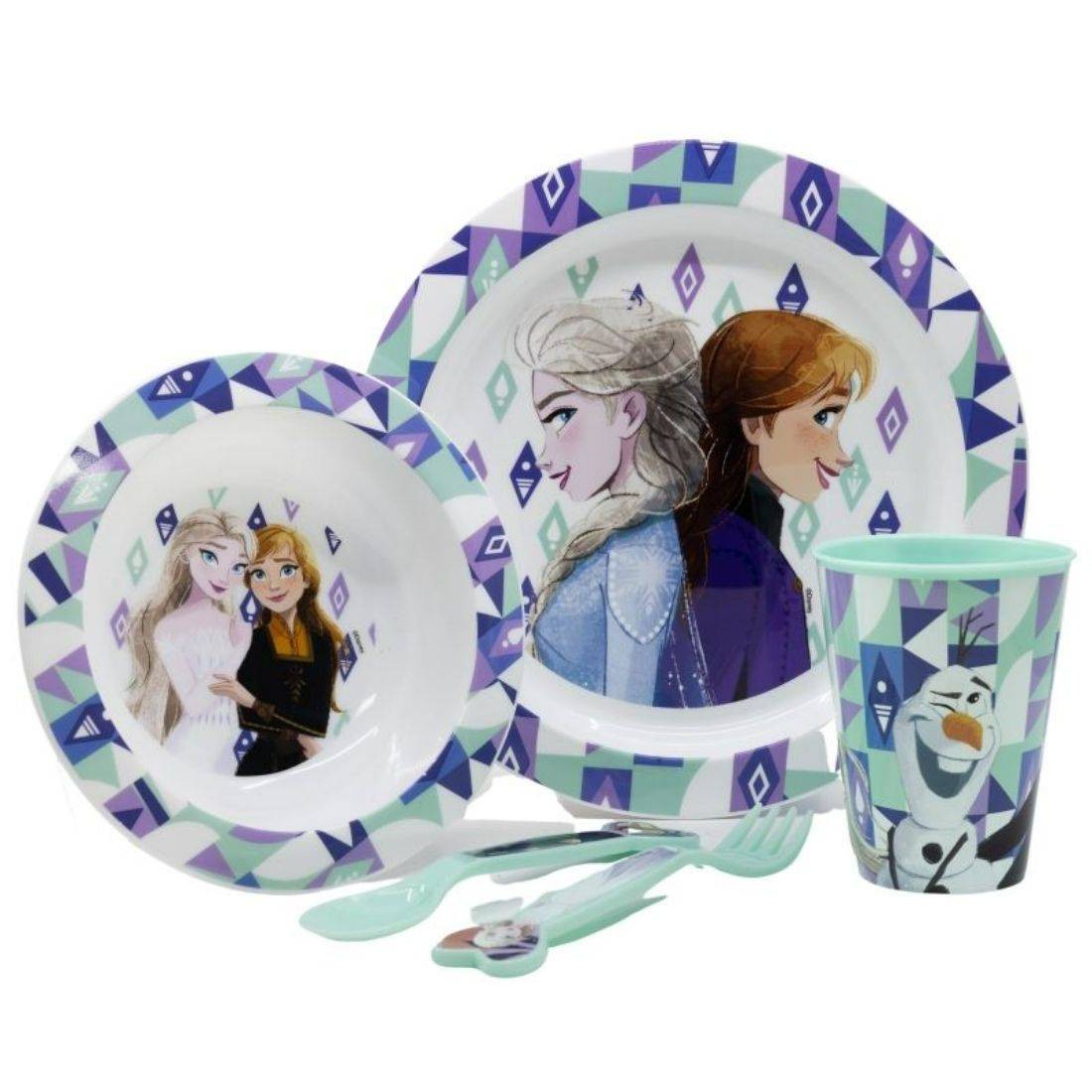 Conjunto de louça infantil Frozen - 5 peças