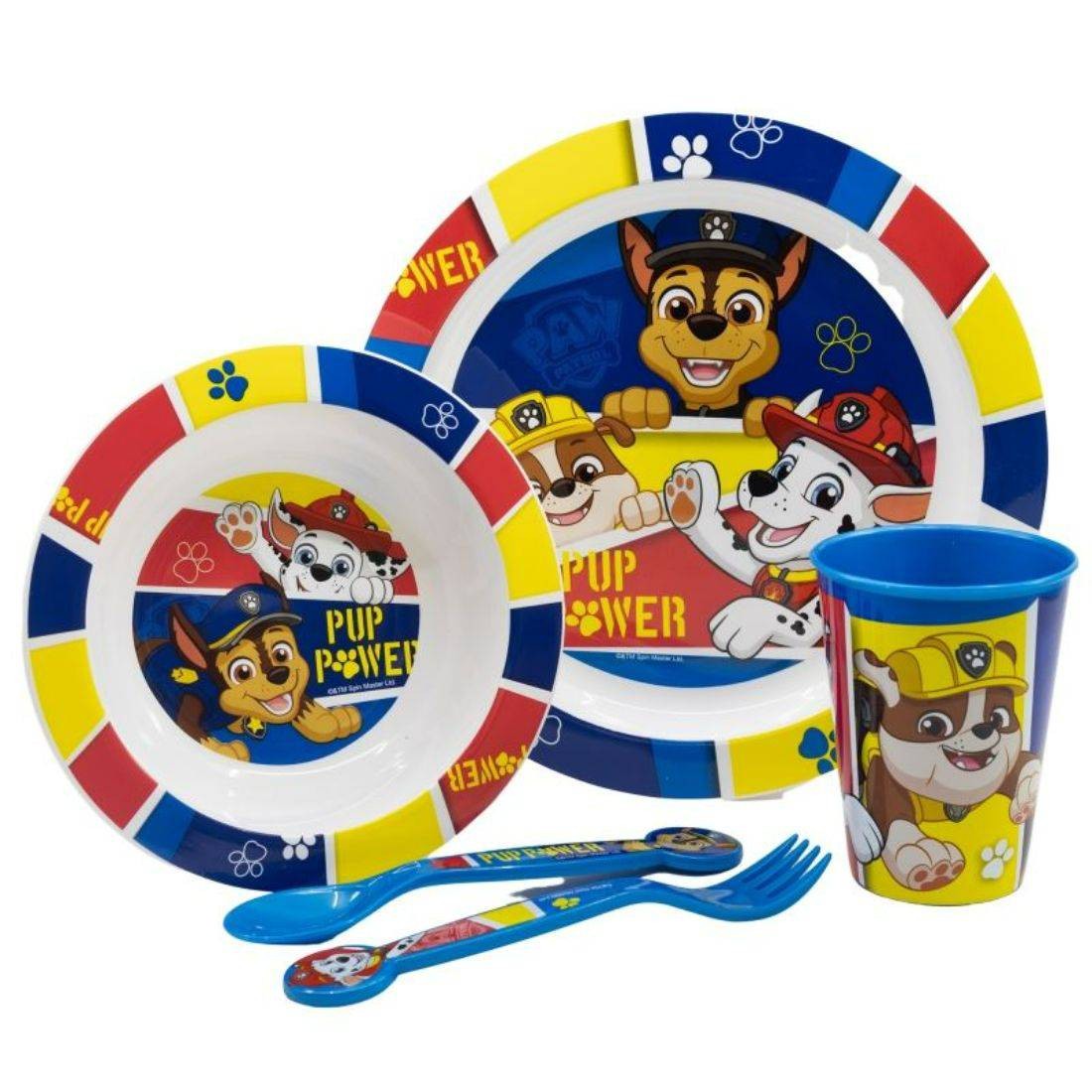 Conjunto de louça infantil Paw Patrol menino - 5 peças