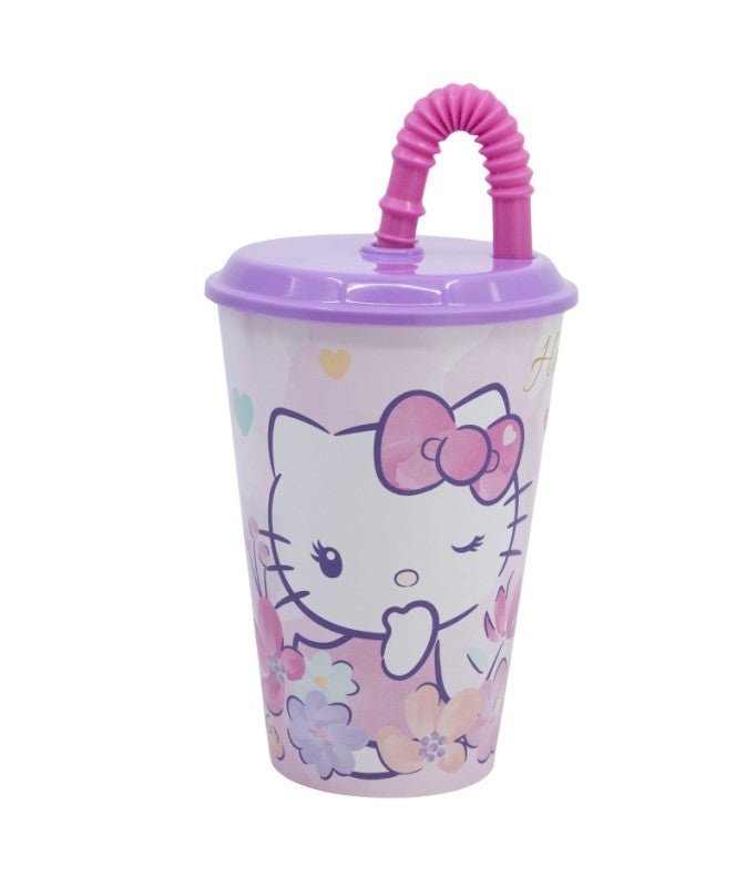 Copo com palha Hello Kitty
