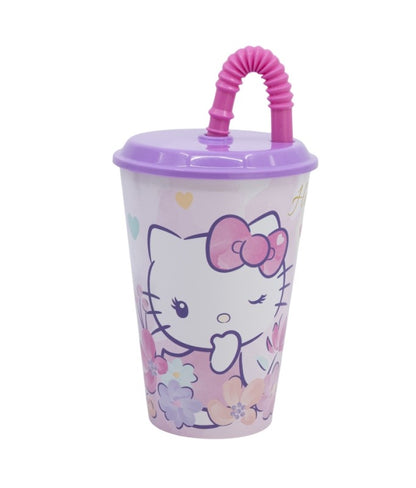 Copo com palha Hello Kitty