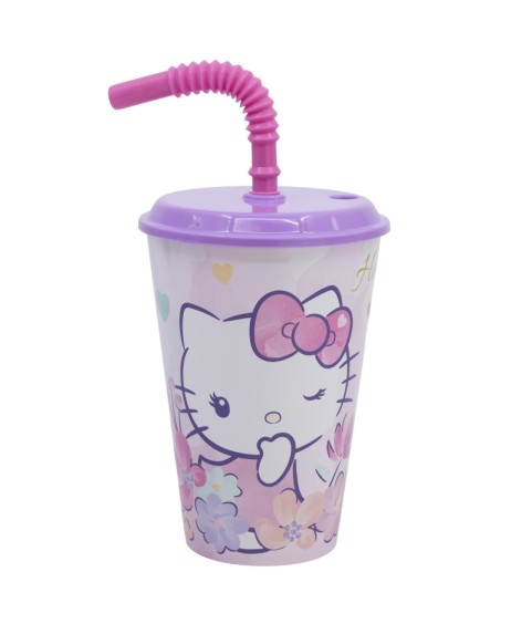 Copo com palha Hello Kitty