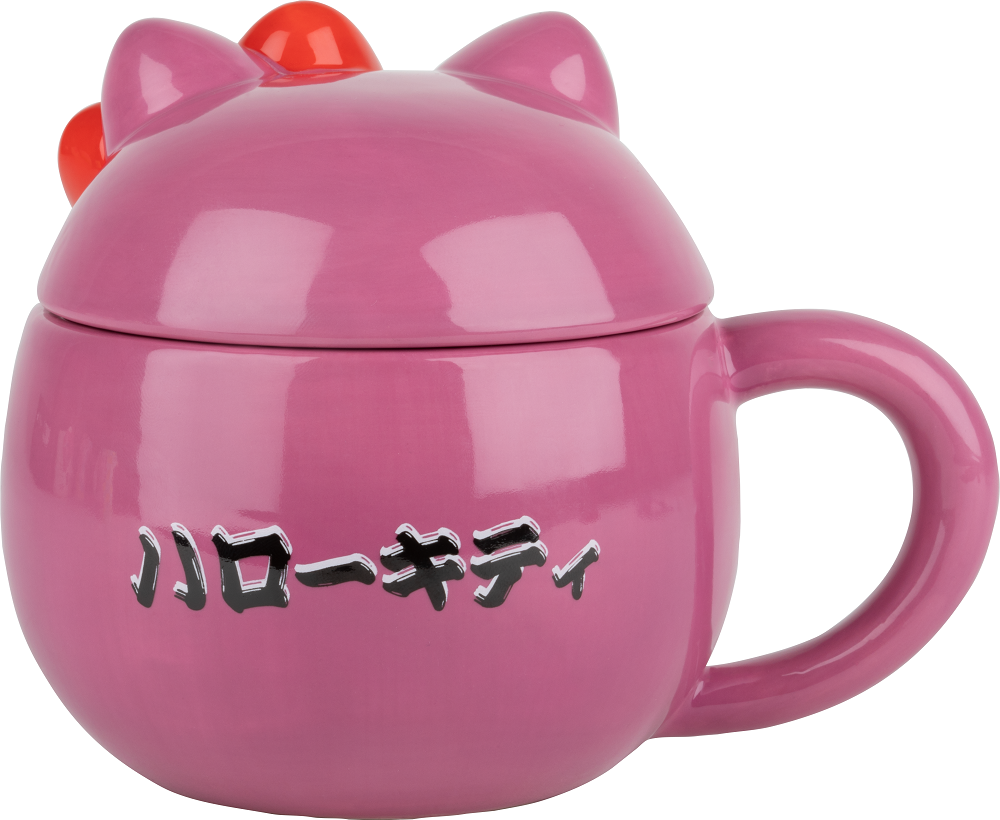 Mug com tampa Hello Kitty Daruma