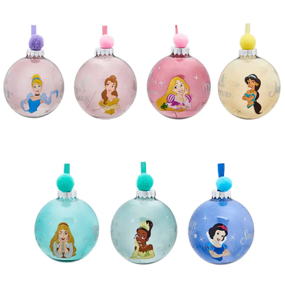 Pack 7 bolas de natal Princesas Disney