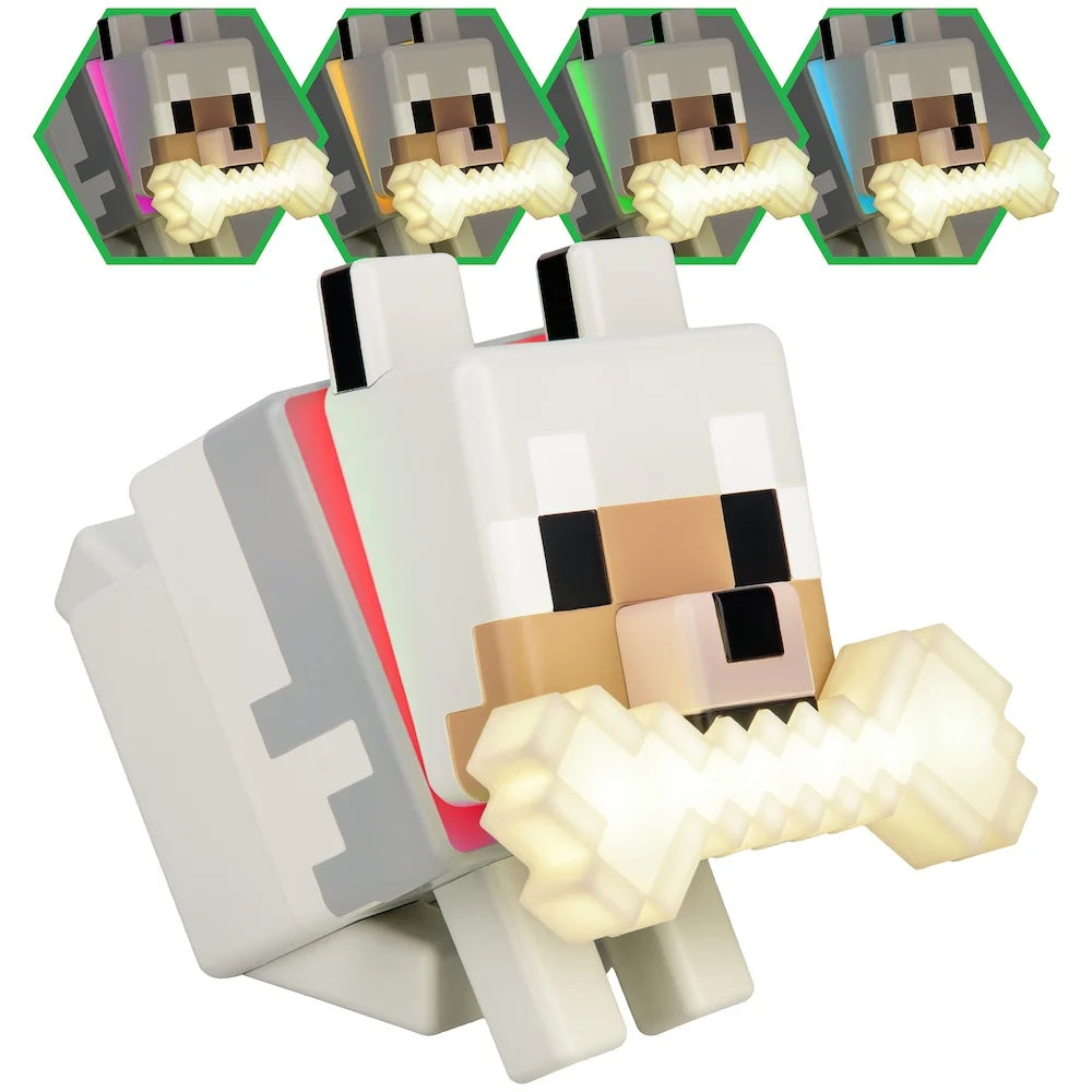 Lampada Minecraft Wolf GloBuddies 15cm