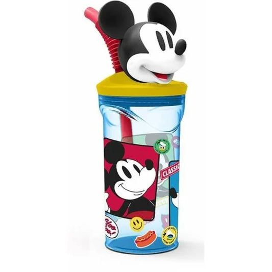 Copo 3D com palha Mickey