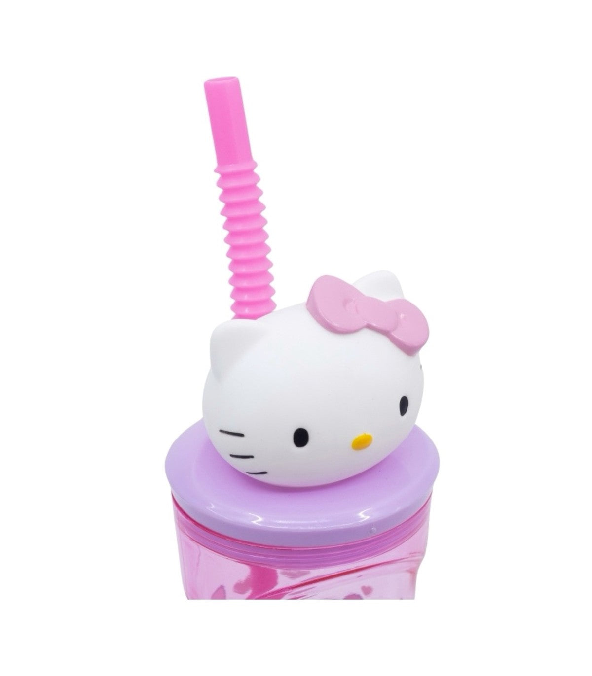 Copo 3D com palha Hello Kitty