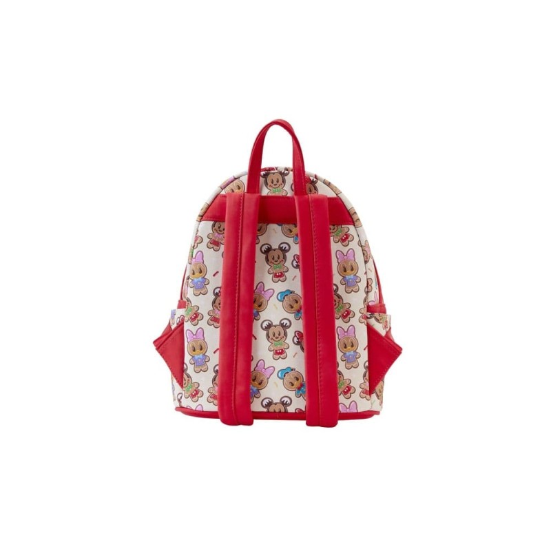 Mochila Loungefly Mickey Minnie Gingerbread com bandolete