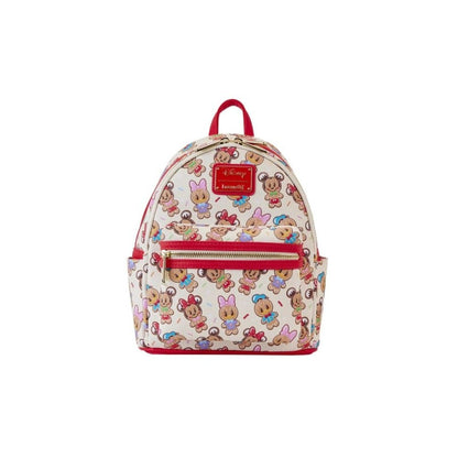 Mochila Loungefly Mickey Minnie Gingerbread com bandolete