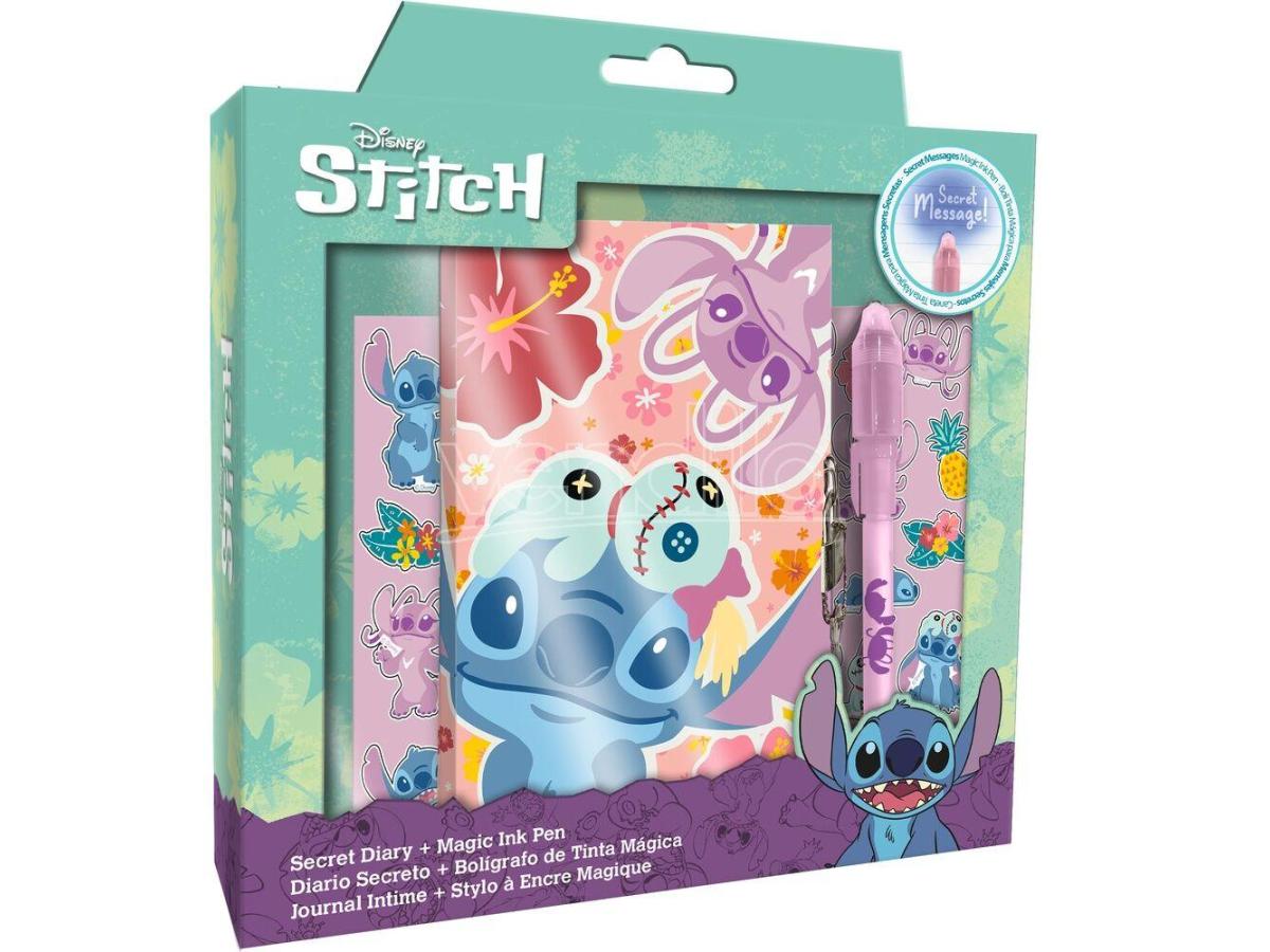 Diario e boligrafo magico Stitch