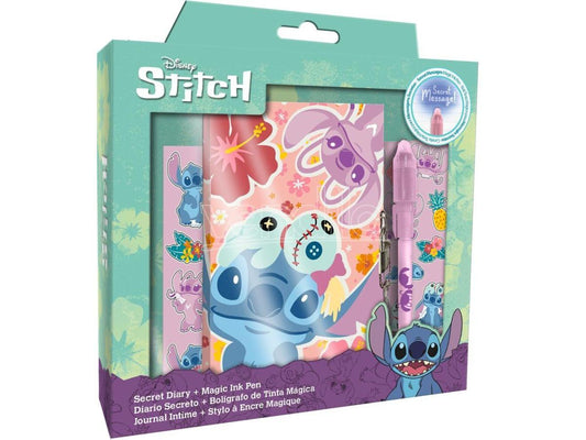 Diario e boligrafo magico Stitch