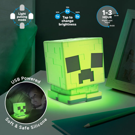 Lampada Minecraft silicone Creeper 15cm