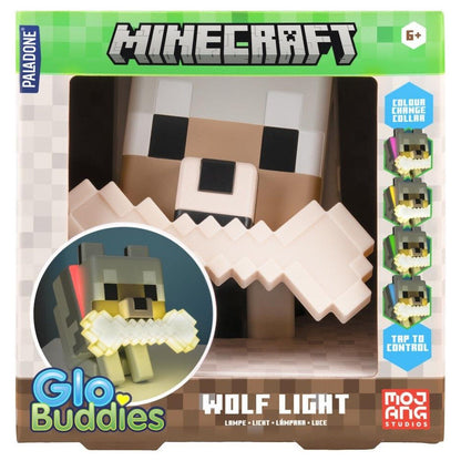 Lampada Minecraft Wolf GloBuddies 15cm