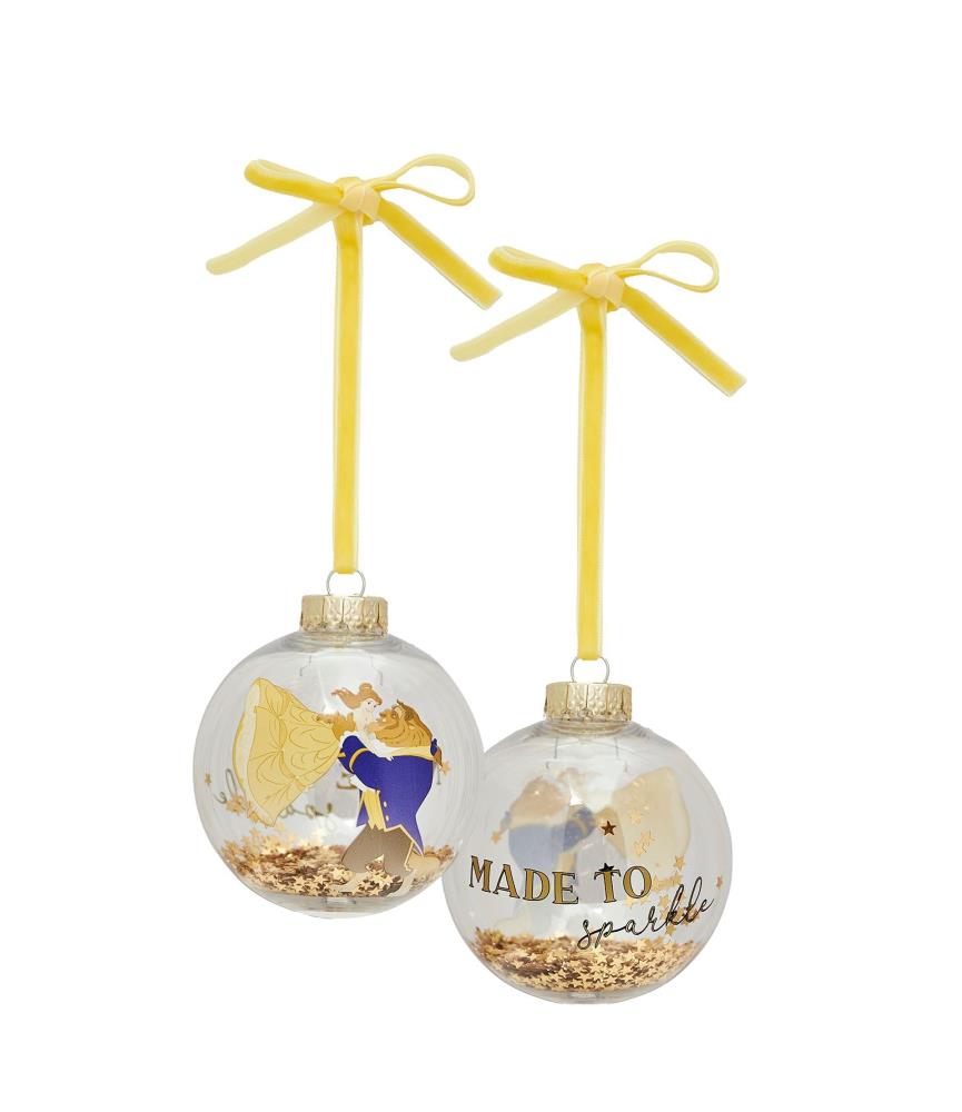 Pack 7 bolas de natal Bela e o monstro