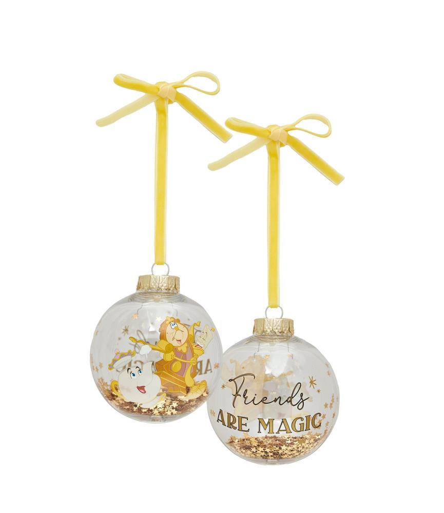 Pack 7 bolas de natal Bela e o monstro