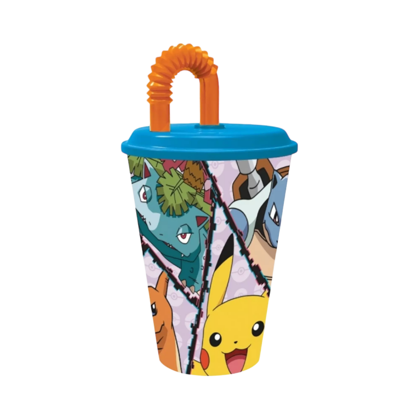 Copo com palha Pokemon